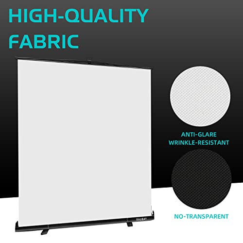 【Easy Set Up】 Raubay 6.2 X 5 Ft Collapsible White Backdrop Portable Retractable Panel Photo Background With Stand For Video Conference, Photographic Studio, Streaming… #TOP2
