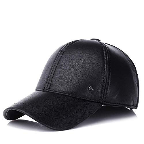Casquette de baseball en cuir véritable pour homme d'âge moyen