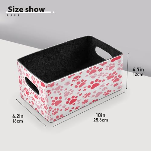 Panier de rangement chien rose pliables et robustes par 2 pour étagères - 4
