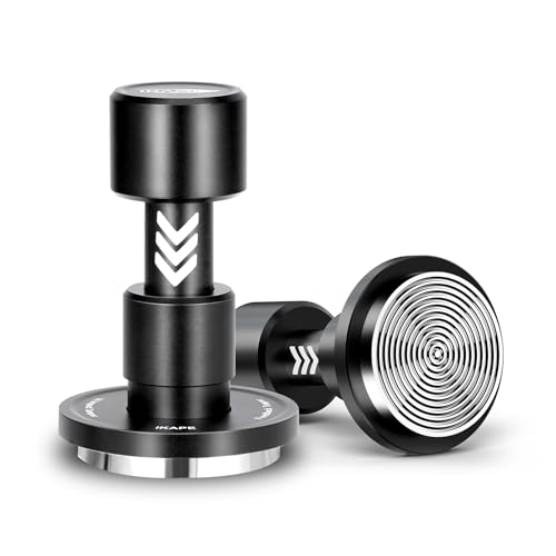 Image of IKAPE 58.35MM V6 Impact Espresso Tamper with Sound Feedback, 15lb /30lb Interchangeable Springs, Espresso High Tamper with Triple-spring System, Fits Over 58mm portafilters
