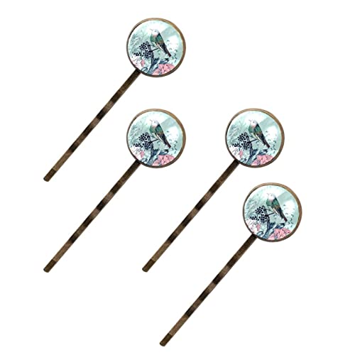 Barrettes à cheveux oiseau et fleurs aux détails ciselés pour femme