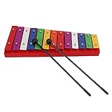 Colorful Xylophone, 13 Tones Professional Glockenspiel, Aluminum Birch Musical Instrument for Music Creation, Education, Stage Performances, and Family Entertainment