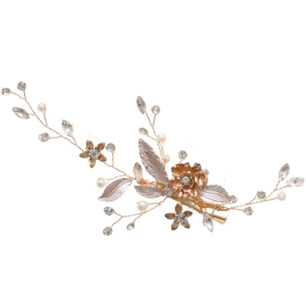 Grzebień Boczny dla Kobiet Ślubne akcesoria do włosów Grzebień do włosów Sztuczna perła Kryształ Bride Hair Boczny grzebień Klipy Spinki do włosów Grzebieni do Włosów(A)