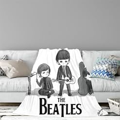 CHEWYZ The Beatles Couvertures Couverture pelucheuse Ultra Douce et Chaude en Flanelle en Microfibre pour canapé,Couverture épaisse et réversible (150x200cm) - Les Beatles, Paul McCartney, John Lennon, RIngo Starr, George Harrison CHEWYZ The Beatles Couvertures Couverture pelucheuse Ultra Douce et Chaude en Flanelle en Microfibre pour canapé,Couverture épaisse et réversible (150x200cm) – Image 7