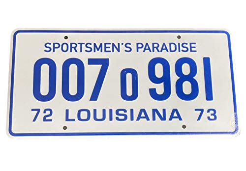 Jaws Louisiana Sportsmens Paradise Prop License Plate Embossed on Aluminium 300mm x 150mm