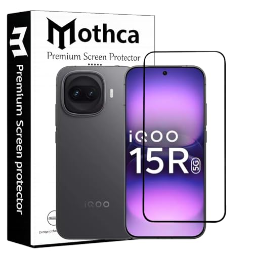 Image of Mothca Advanced Tempered Glass Screen Protector Compatible for IQOO 15R with Edge to Edge Coverage - Case Friendly, Anti-Scratch & Bubble-Free Installation Kit