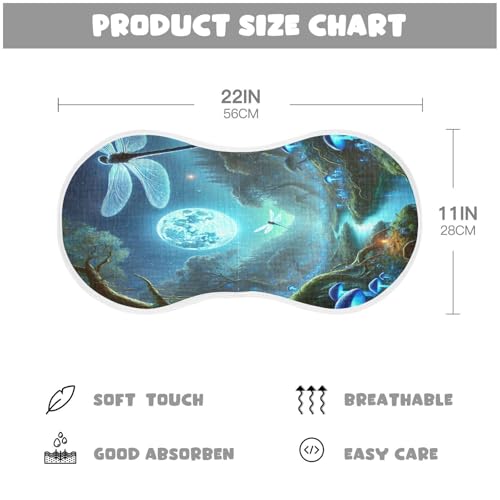 Dragonfly Blue Baby Burp Cloths Muslin Burp Cloths Soft Burp Cloth Burp Rags Cotton Burp Clothes Absorbent for Boy Newborn Girl Unisex 1 Pack 22x11 Inches2