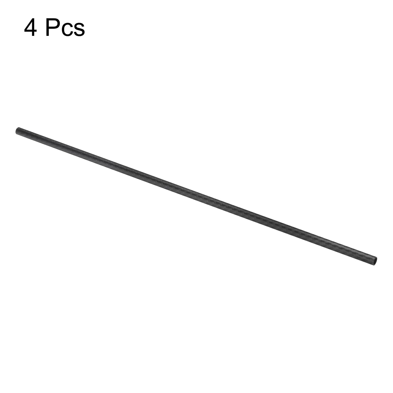 QUARKZMAN 4Pcs Tubes en Fibre de Carbone 8 x 10 x 500mm Surface Mate Tige en Carbone Enroulée en 3K pour avion RC, Quadricoptère, Multicoptère