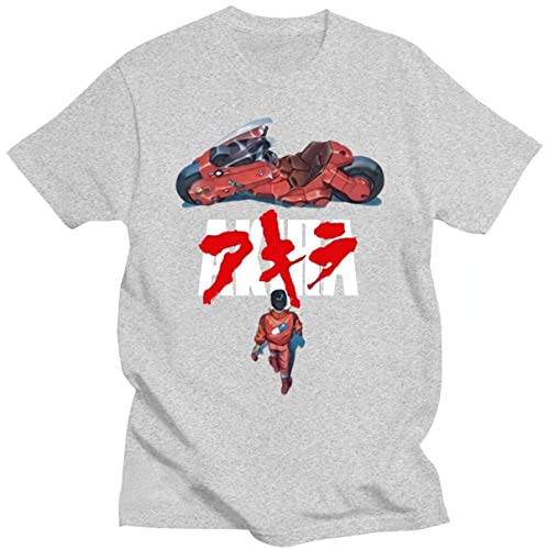 Nesthome Anime Akira Camiseta Hombre Mujer Camisetas Unisex Manga Manga Corta Verano Gran Tamaño, gris, XL