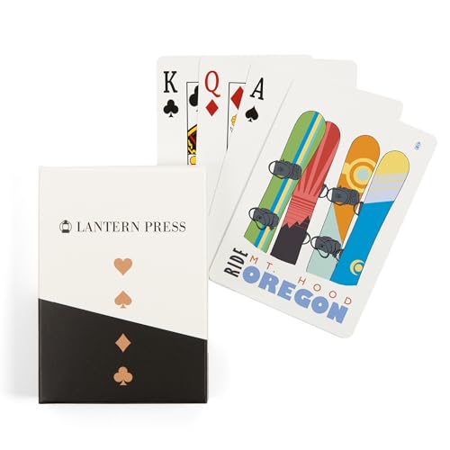 Naipes Lantern Press Snowboards en Nieve, 52 Póker