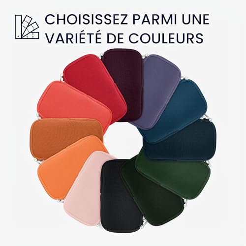 kwmobile Housse Universelle Smartphone - Pochette de Protection 16,5 x 8,9 cm pour téléphone Portable L - 6,5" en néoprène Bleu Marine – vue 2