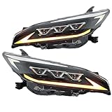 2 faros LED Compatible Con Toyota Wish 2009, 2010, 2011, 2012, 2013, 2014 y 2015. Luces LED delanteras DRL, intermitentes, accesorios para coche.