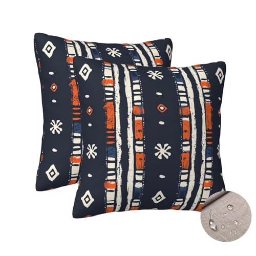 Housses de coussin extérieur imperméable 2 pièces canapé terrasse 40x40