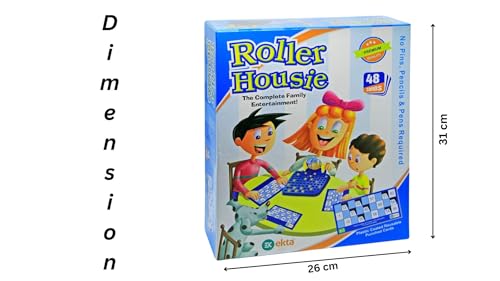 Image of BKDT Marketing Roller Housie Game Set with 48 Reusable Cards, 90 Numbered Balls, 1 Automatic Ball Dispenser Machine (Family /Kids Board Game) - Bingo Game