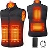 Chaleco Calefactable Hombre Mujere con 16000mAh Bateria, Chaleco Calefactor de Invierno con 3 Ajustes de Temperatura Lavable para Esquí Camping Caza Pesca Moto