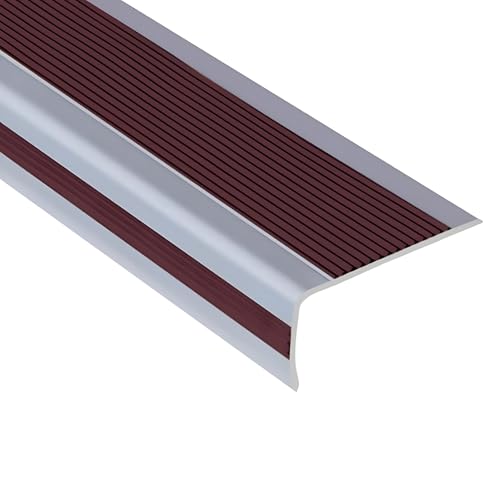Forma de L Perfil de Borde Impermeable Antideslizante, Pvc Cantonera Protector Autoadhesivo, para Bordes de Piscinas, Diseño Redondeado(Brown,100x6x3cm)