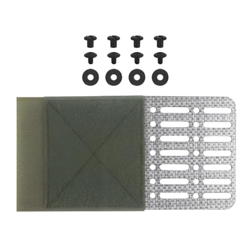 rabuu Pannello Adesivo Laterale For Attrezzatura Tattica - Pannello Di Espansione MOLLE In Nylon 19x10 Cm For Attività Di Squadra, Softair, Oggetti Di Scena For Film(RG)