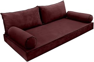 Model V2 Full Velvet Contrast Pipe Indoor Daybed Mattress Complete Set AD368