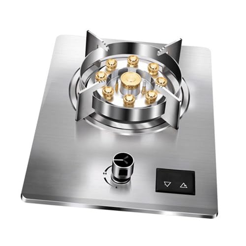 Cocina De Gas, Estufa De Gas De Acero Inoxidable De 7,2 KW, Encimera Empotrada De Un Solo Quemador, For Familias, Restaurantes Y Puestos De Comida.(LPG)