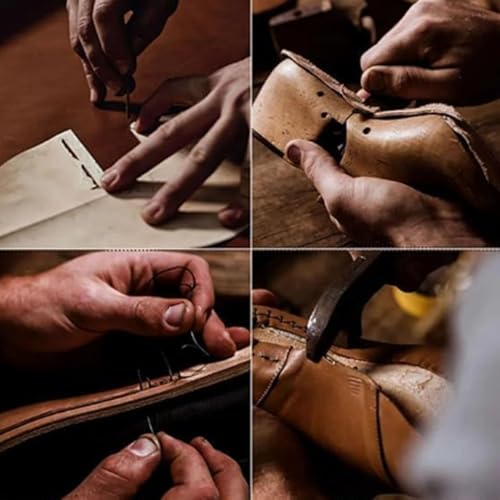 Sawbehind Men's Handmade Leather Boots, Comfortable Waterproof Outdoor Work Boots with Arch Support, Durable Casual Leather Shoes for Hiking & Daily Wear3