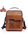 RUBALN®️Bolso Hombre de Piel Sintética Elegante+funda gafas de regalo–Bolso Hombre Bandolera - Bolsos Hombre-Mariconera hombre-Compacto-para Regalo- Ideal uso diario