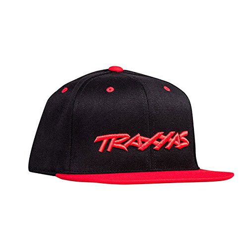 Traxxas 1183-BLR Snap Hat/Cap Flat Bill: Black/Red