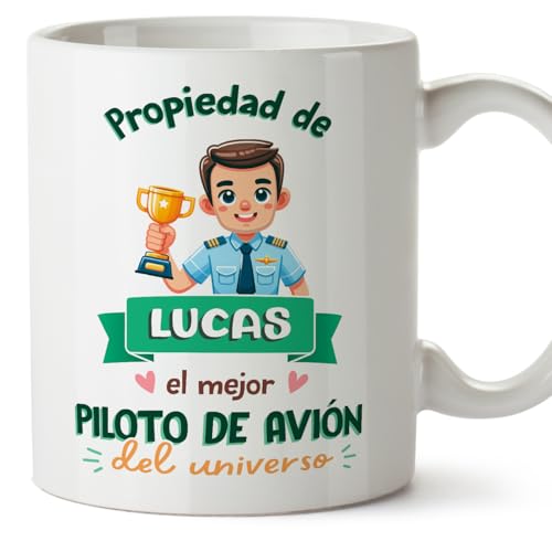 MUGFFINS Tazas Personalizadas para PILOTO DE AVIÓN hombre - En