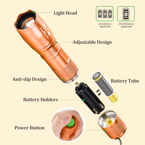 Image of Stocking Stuffers for Men Christmas Birthday Gifts Zoomable LED Flashlights