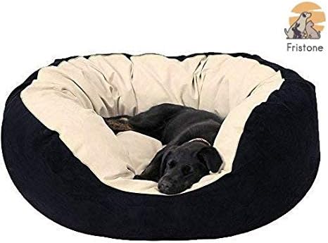 FRISTONE Soft and Reversible Dual Color Dog Bed -(Cream/Black-Color)-Small