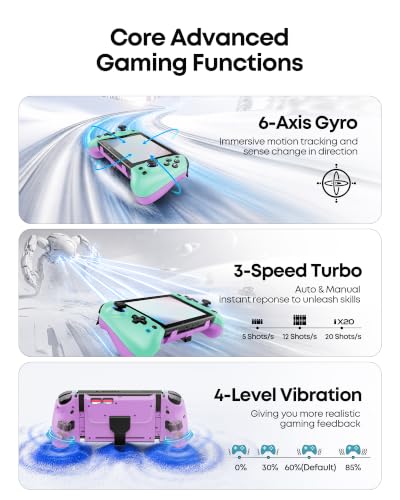 Image of OIVO VGA DESIGN Switch Controller Handheld for 1 /2 /OLED, Ergonomic Grip Stretch Joypad for SW Console, Wireless Controller with TMR Joysticks, RGB Lighting, Turbo, 4 Macros & Card Slot