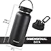 Navigate 32 oz Insulated Stainless Steel Sports Water Bottle with Spout & Handle Lids,Wide Mouth Water Jug with Double Walled Leak Proof Keep Cold for 24 Hrs Hot for 12 Hrs,Black