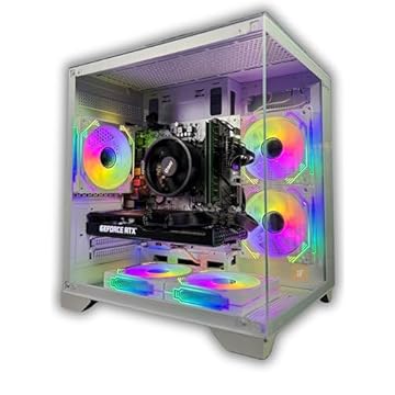 PC Gamer Ryzen 5 5500, RTX 4060 8GB, 16GB RAM DDR4, SSD NVMe 500GB, Fonte 600W, Gabinete RGB Branco, Windows 11 Pro, Computador para Jogos e Streaming