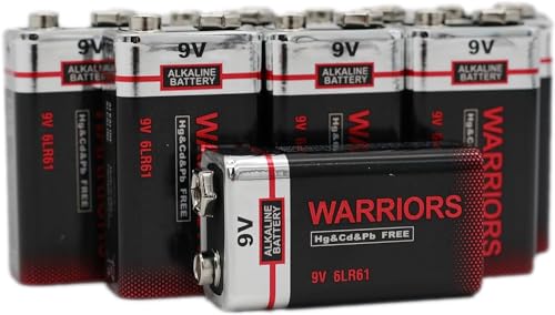 Warriors 8X High Capacity 9V 9 Volt Alkaline Super Long Lasting Battery Batteries Smoke Alarm Detectors Remote Control Car (8X)