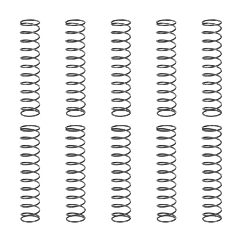 uxcell 10Pcs Compression Spring 10mm OD 0.8mm Wire Size 45mm Free Length