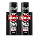 Alpecin Grey Attack Shampoo Colorante Uomo 2x200ml | Colore Capelli Grigi Naturale | Rinforzante Capelli Uomo | Shampoo per Uomini Contro la Caduta Ereditaria