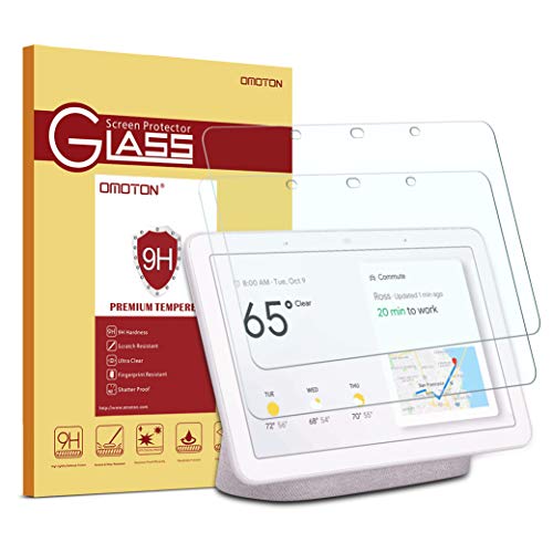 OMOTON Tempered Glass Screen Protector Compatible Google Home Hub 7.0 inch [2 Pack]
