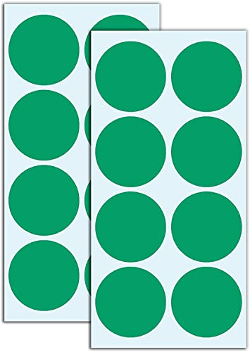 Image of True-Ally 400 piece Mix Color 50mm (2 Inch) Round Dot Sticker Self Adhesive Labels Writable Surface for Kids Activity, File Classification, Calendar Planner (Assorted Color) (Green)