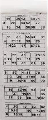 Image of Play Time Tambola Tickets - 600 Different Perforated Lotto & Housie Tickets with Number Checking Chart | Family Party Game Ticket Set by Veena Enterprises