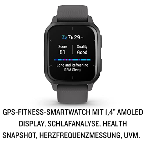 Garmin Venu Sq 2 - GPS-Fitness-Smartwatch mit 1,4" AMOLED Display, Schlafanalyse mit Sleep Score und über 25 Sport-Apps. 24/7 Gesundheitsdaten, Garmin Pay, bis zu 11 Tage Akkulaufzeit und wasserdicht. – Bild 3