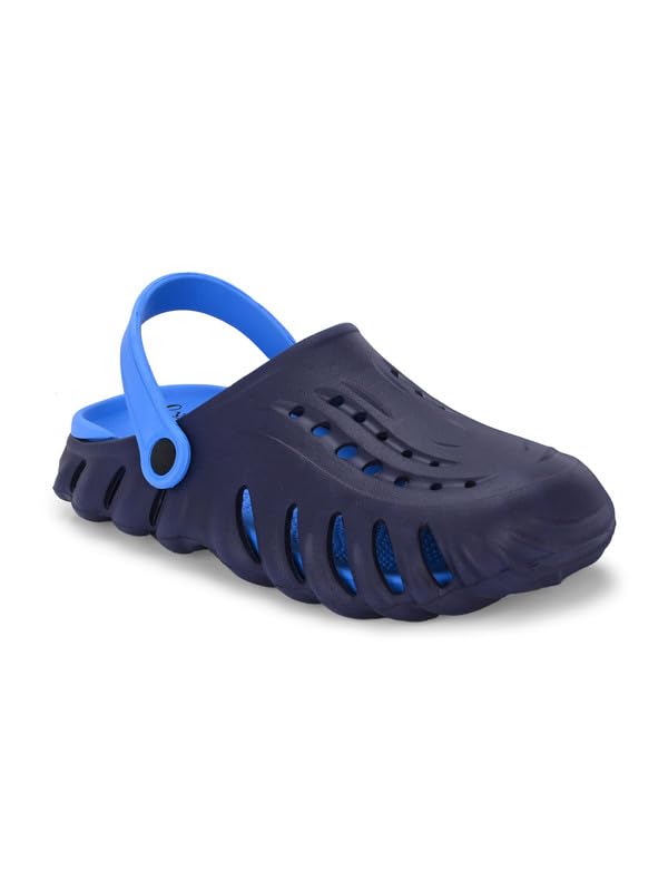 Blue Men Sandals Self Design Clogs-image-40