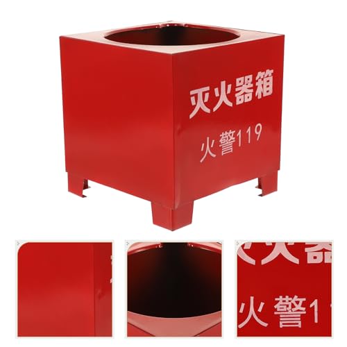 Soporte para extintor de incendios de metal rojo con base de hierro de 3-4 kg 7