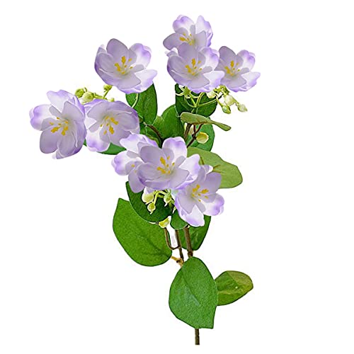 Hummcqit 1 Bouquet 9 Têtes Fleurs Artificielles Tissu Jasmin Faux Fleurs avec Fruit en Plastique Maison De Mariage Maison De Mariage Décoration Cover