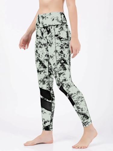 Image of Mehrang Women's Printed Gym wear /Active Wear Tights Strechable Leggings with Breathable Mesh and Side Pockets