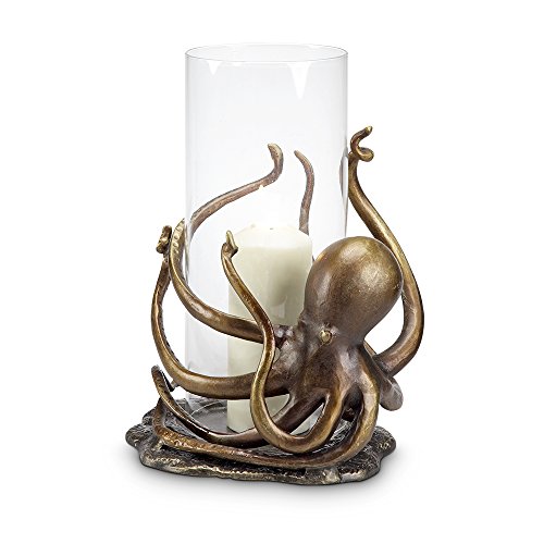 SPI Aluminum Octopus Hurricane Candleholder