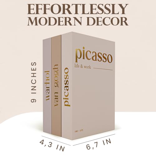 Large Decorative Books for Home Decor – Aesthetic Coffee Table Books for Decor – Faux Book for Decoration – Photo Storage and as a Keepsake Box - Designer Set of 3 - Image 4