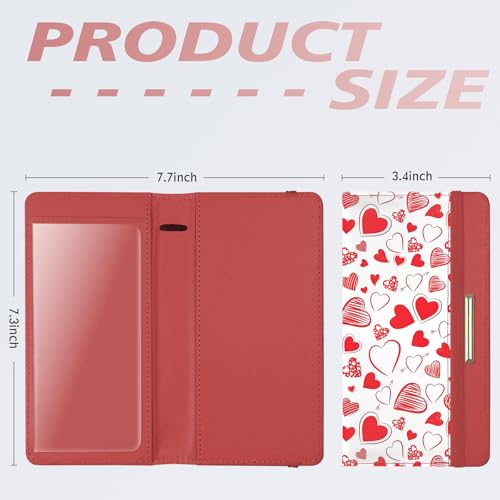 Image of Letter Checkbook Cover, RFID Blocking Checkbook, Stylish, Lightweight, Slim Durable, Multi-Functional Checkbook Holder for Personal and Business Checks (Heart)
