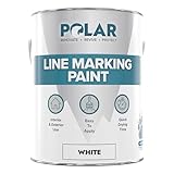 Polar Line Marker White Paint - 84 Fl Oz - Heavy Duty & Hard-Wearing - Road Marking Paint - Indoors & Outdoors - Ideal For Parking Lots, Tennis Courts, Warehouses - Water, Chemical & Acid Resistant