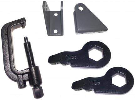 QSA 2" FORGED Adjustable Torsion Leveling Lift Keys + Installation Tool + Shock Extenders. Compatible with 2000-2010 GMC Sierra 1500HD, 2500HD, 3500HD