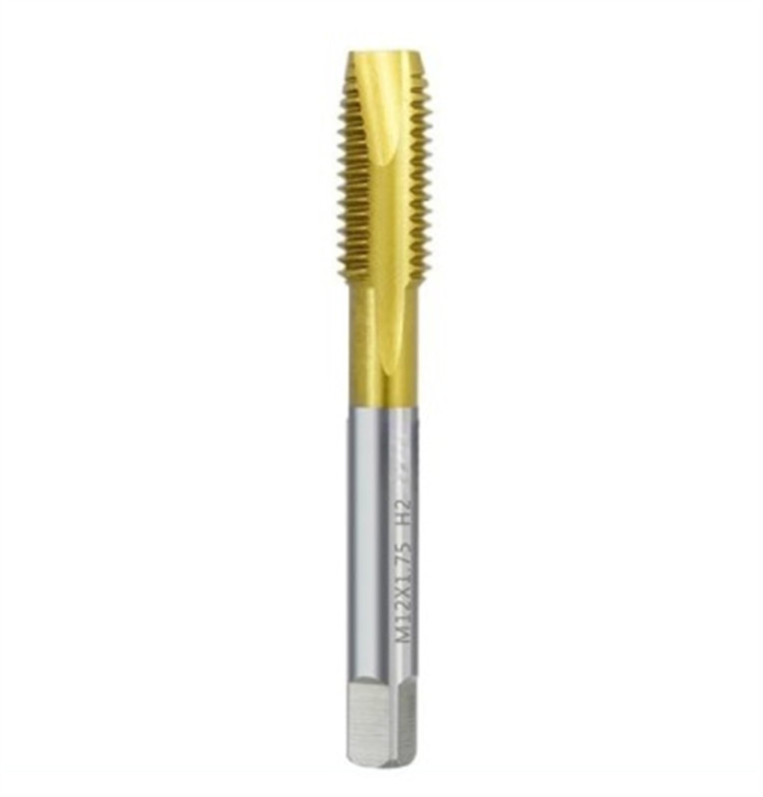 Punta per Trapano con Filettatura a scanalatura Dritta metrica M2 M2.5 M3 M3.5 M4 M5 M6 M8 M10 M12 Utensili manuali (Colore: A, Dimensioni: M12x1.75)