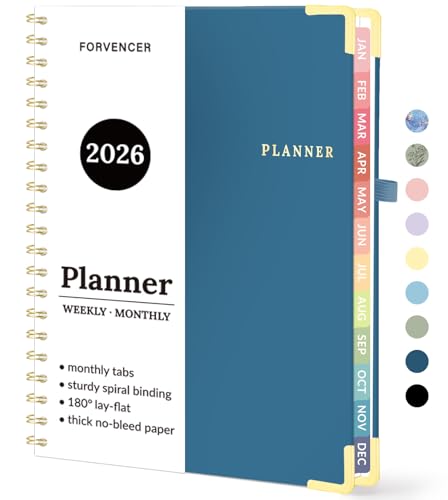 2026 Planner, Forvencer Calendar Planner Weekly and Monthly, Jan 2026-Dec 2026, 8.5